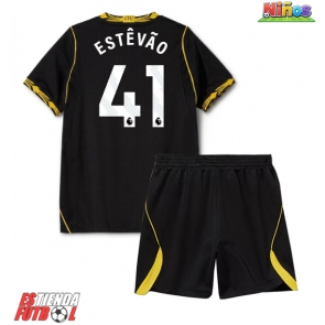 Chelsea Estevao Willian #41 Segunda Equipación Niños 2026-27 Manga Corta (+ Pantalones cortos)